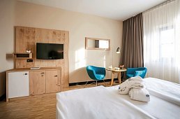 Wohnbeispiel Doppelzimmer Kunsthaus (Zimmercodierungen DB1 & EB1)