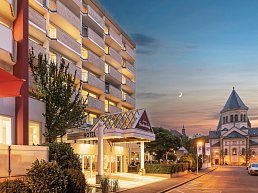 Blick aufs Hotel Frankenland
