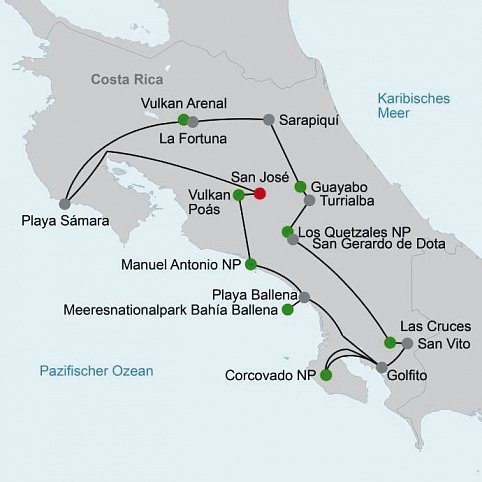 Pura Vida - Costa Rica hautnah mit Badeverlängerung