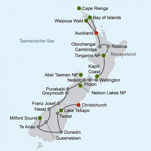 Neu(see)land entdecken (Christchurch - Auckland)