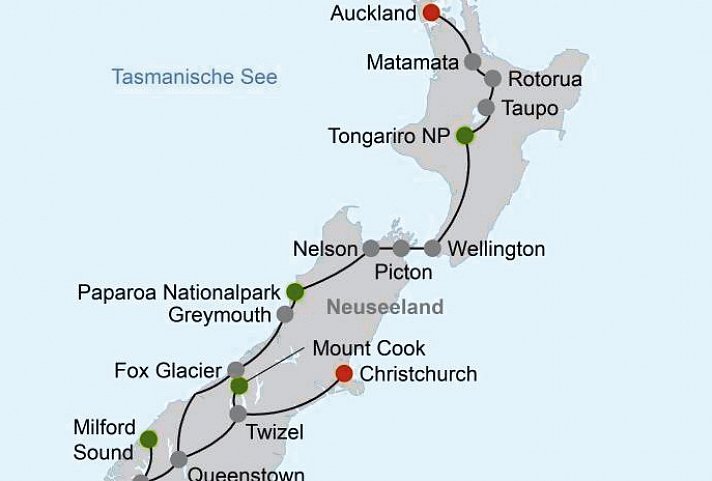A Taste of New Zealand (Auckland-Christchurch)