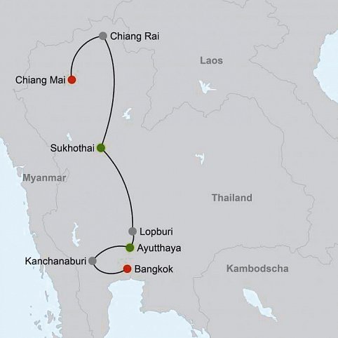 Nord-Thailand Kaleidoskop (Privatreise, ohne Bangkok)