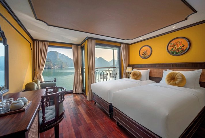 Halong Bucht an Bord der Indochine Grand (2 Nächte)
