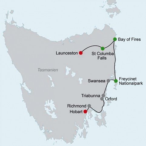 Höhepunkte Tasmaniens Ostküste