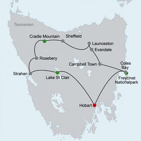 Tasmaniens Zauber auf 4 Rädern