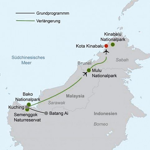 Kleine Borneo Rundreise (5 Nächte)