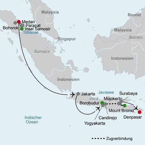 Höhepunkte Indonesiens - Sumatra und Java entdecken (Gruppenreise)