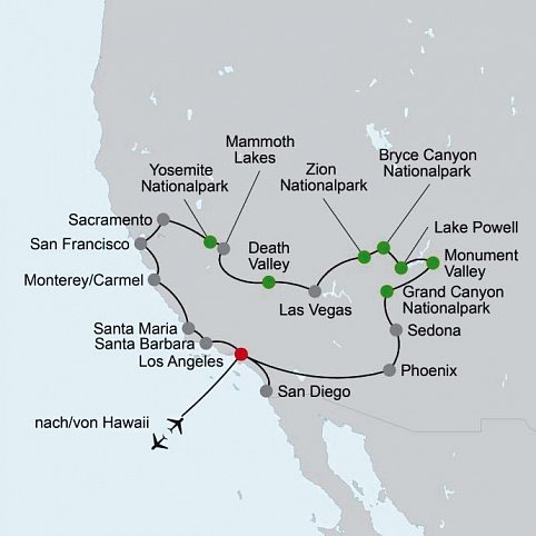 Das Beste vom Westen & Inselzauber Hawaii - Oahu (19 Nächte)