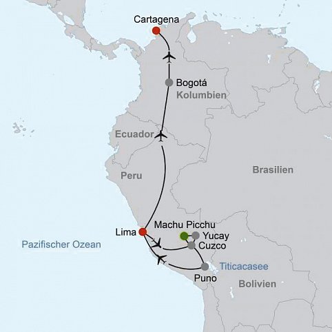 Peru & Kolumbien - Hochland und Karibik