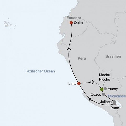 Höhepunkte Andenländer: Von Peru bis Ecuador