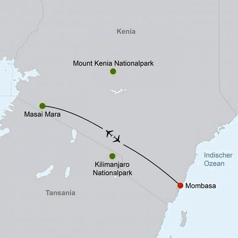 Masai Mara Fly-In Safari Premium ab/bis Mombasa