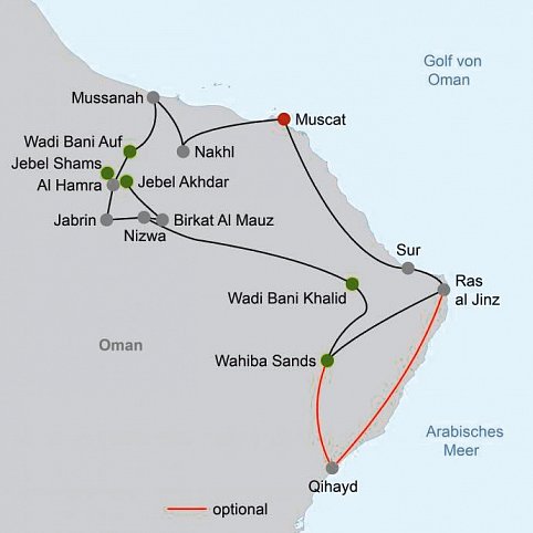 Oman erfahren mit Chauffeur - Mit dem Allrad durch grandiose Landschaften