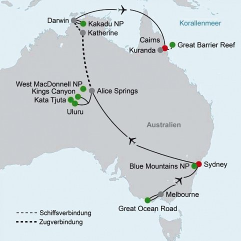 Australiens Glanzpunkte & Great Ocean Road