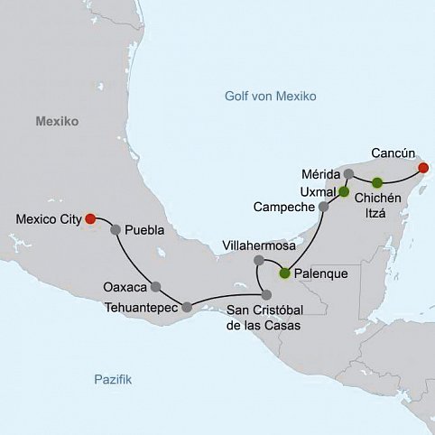 El Mexicano (Kleingruppenreise, ab Mexico City/bis Cancún)