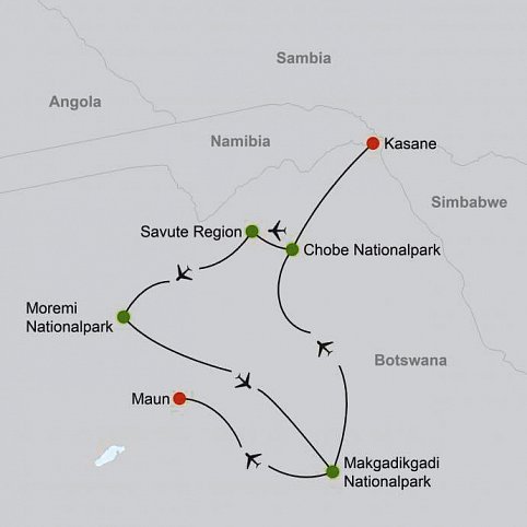 Der Herzschlag Afrikas (8 Nächte ab Maun)