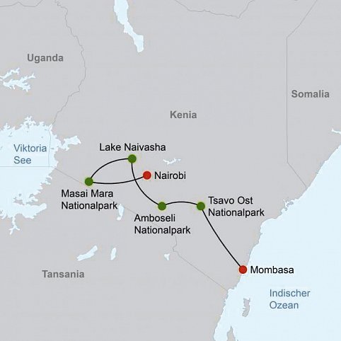 Abenteuer Kenia (ab Nairobi/bis Mombasa)