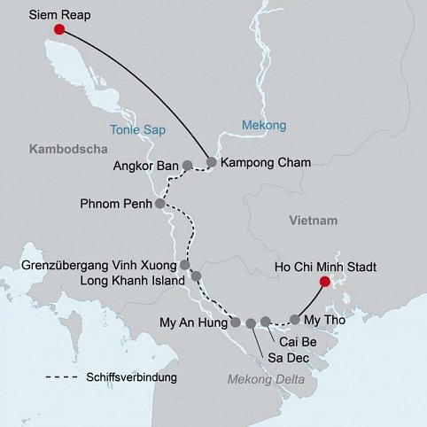 Lotus Cruise – Mekong hautnah (Phnom Penh - Ho Chi Minh Stadt)