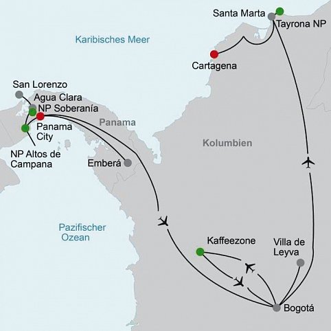 Panama & Kolumbien - von Kanalwundern, Kaffeekultur und Küstenzauber