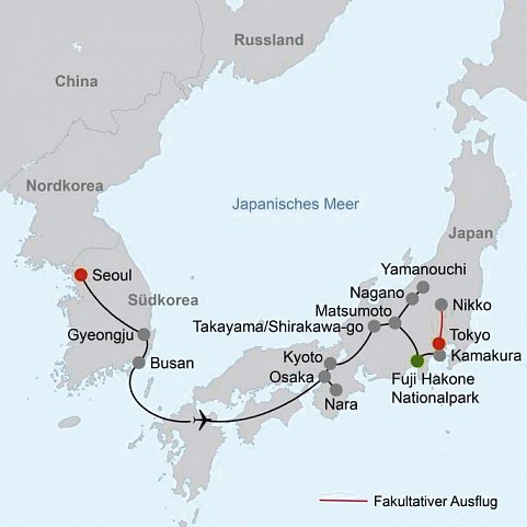 Japan & Südkorea: Kaleidoskop Fernost (inkl. Flug)