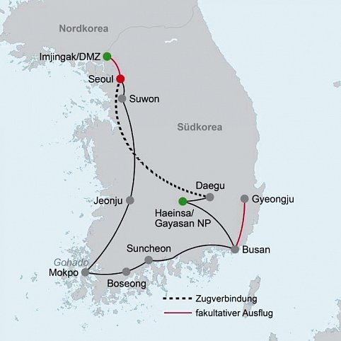 Höhepunkte Südkoreas (nur Landprogramm)