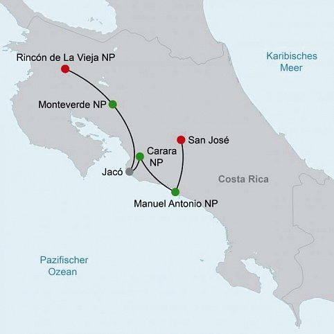 Geheimnisvolles Costa Rica: Nebelwald und Rote Aras