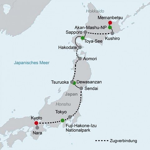 Japans Natur und Kultur (nur Landprogramm)