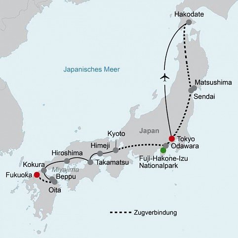 Japans Insel-Quartett (nur Landprogramm)