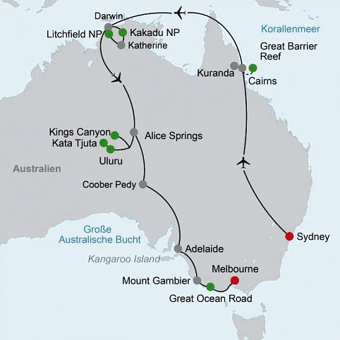 Australien zum Kennenlernen (ab Sydney/bis Melbourne)