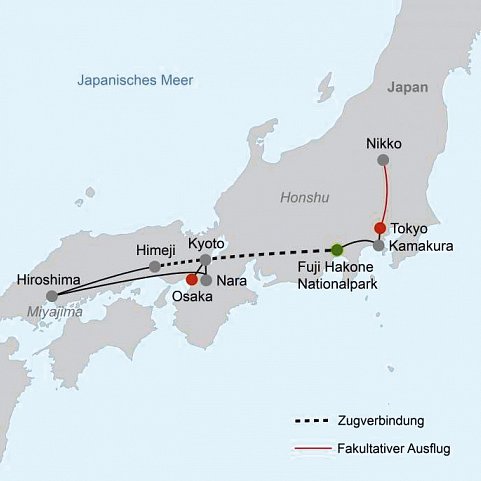 Japan zum Kennenlernen (inkl. Flug)