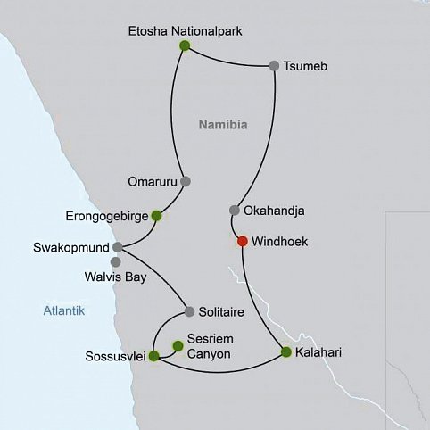 Kontrastreiches Namibia