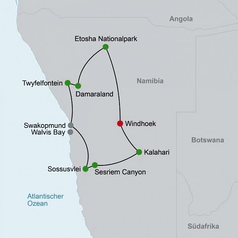 Kontrastreiches Namibia