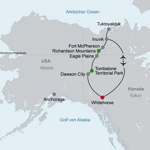 Arktischer Ozean, Tundra & Dempster Highway (Nordroute)