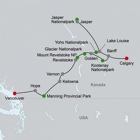 Wanderabenteuer von den Rockies bis zur Westküste