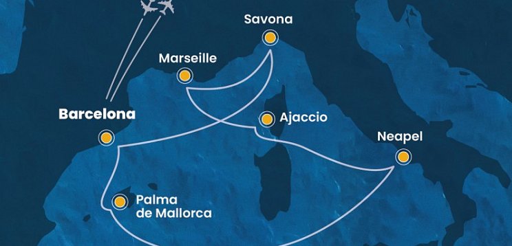 Spanien, Italien, Frankreich & Korsika – Costa Fascinosa