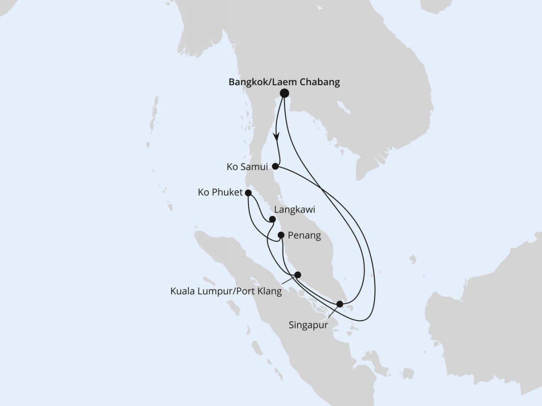 Thailand, Malaysia & Singapur mit AIDAstella