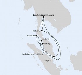 Thailand, Malaysia & Singapur mit AIDAstella