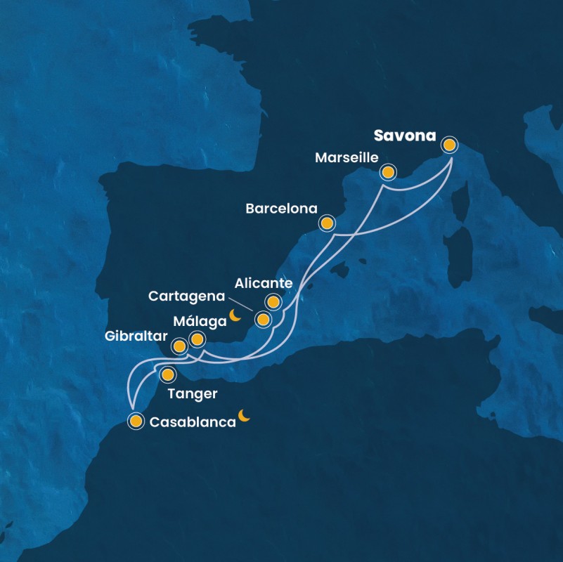 Italien, Spanien & Marokko – Costa Diadema