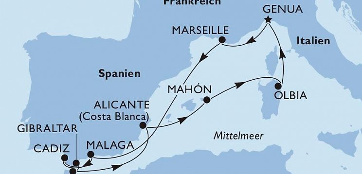 Westliches Mittelmeer – MSC Musica