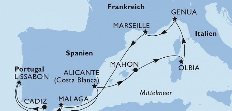 Westliches Mittelmeer – MSC Musica