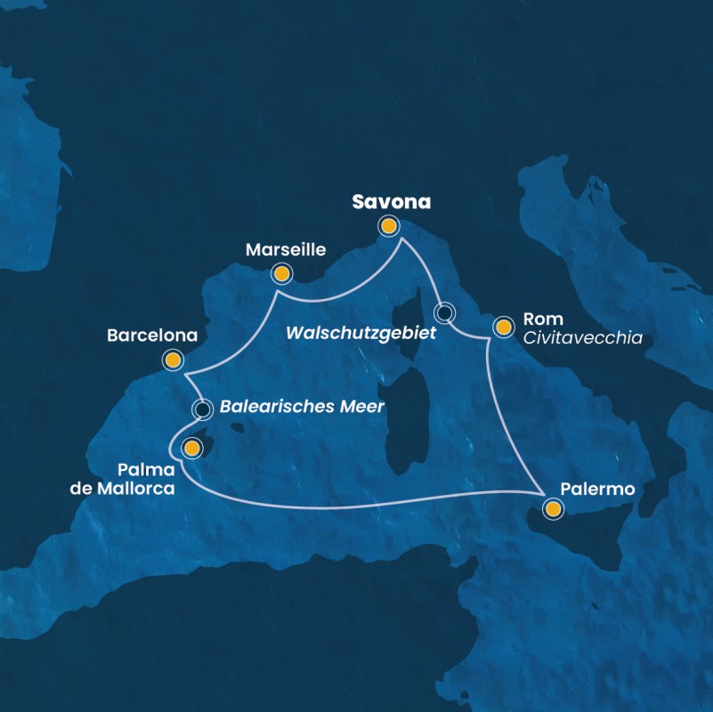 Italien, Frankreich, Spanien & Balearen mit Costa Toscana