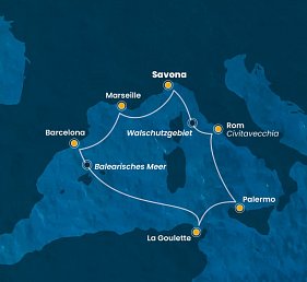 Italien, Spanien, Frankreich mit Costa Smeralda