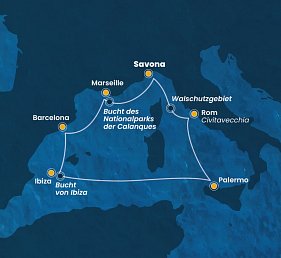 Westliches Mittelmeer mit Costa Smeralda