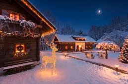 Weihnachtsdorf SCHÖNLEITN, KI-generiertes Bild
