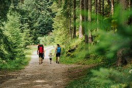 Familie wandert