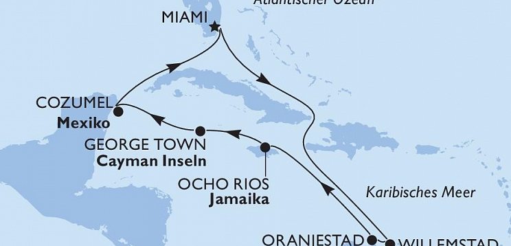 Miami & Karibik mit MSC Poesia