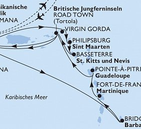 Karibische Inseln mit MSC Opera