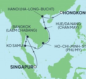 Singapur bis Hongkong mit Norwegian Jade