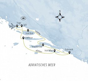 Blaue Reise – Kreuzfahrt zwischen 1000 Inseln ab/bis Trogir