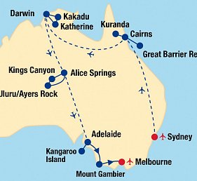 Rundreise Australien - Von Sidney nach Melbourne