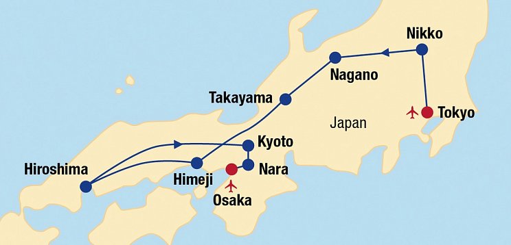 Japan Rundreise von Tokio nach Osaka